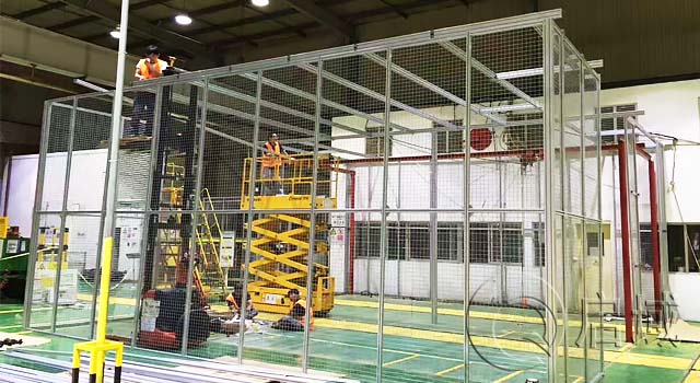 車間隔斷防護欄/框架護欄網